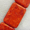 Grass Corals Beads Natural, Rectangle, 25x35mm, Hole:Approx 1mm, Sold by KG