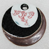 Ceramics Pendants, Flat Round 53mm Hole:3mm, Sold by PC