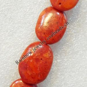 Grass Corals Beads Natural, Flat Oval, 20x25mm, Hole:Approx 1mm, Sold by KG
