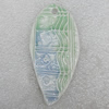 Ceramics Pendants, Leaf 96x36mm Hole:3.5mm, Sold by PC
