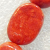 Grass Corals Beads Natural, Flat Oval, 13x18mm, Hole:Approx 1mm, Sold by KG