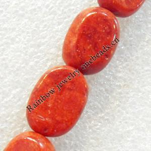 Grass Corals Beads Natural, Flat Oval, 13x18mm, Hole:Approx 1mm, Sold by KG