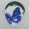 Ceramics Pendants, 70x54mm Hole:6mm, Sold by PC