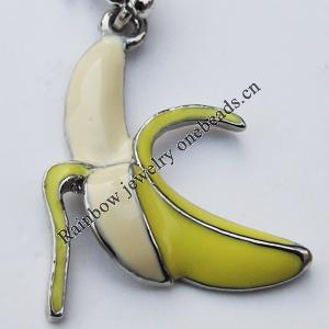 Zinc Alloy Enamel Pendants, Nickel-free & Lead-free, A Grade Fruit 21x27mm Hole:2mm, Sold by PC