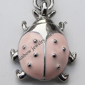 Zinc Alloy Enamel Pendants, Nickel-free & Lead-free, A Grade Animal 19x14mm Hole:2mm, Sold by PC