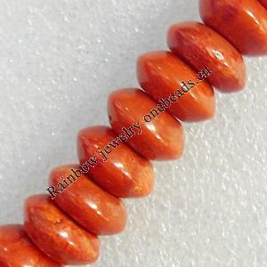 Grass Corals Beads Natural, Rondelle, 14x6mm, Hole:Approx 1mm, Sold by KG