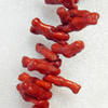 Grass Corals Beads Natural, Nugget, 25x7-15x8mm, Hole:Approx 1mm, Sold by KG