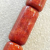 Grass Corals Beads Natural, Tube, 10x20mm, Hole:Approx 1mm, Sold by KG