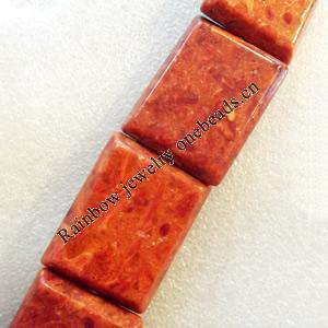 Grass Corals Beads Natural, Rectangle, 30x40mm, Hole:Approx 1mm, Sold by KG
