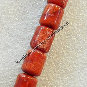 Grass Corals Beads Natural, Tube, 10x12mm, Hole:Approx 1mm, Sold by KG