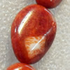Grass Corals Beads Natural, Twist Flat Oval, 14x19mm, Hole:Approx 1mm, Sold by KG