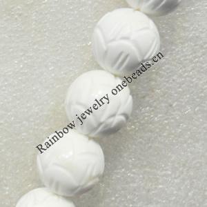 Tridaonidae Shell Beads, Round, 16mm, Hole:Approx 1mm, Sold per 15.7-inch Strand