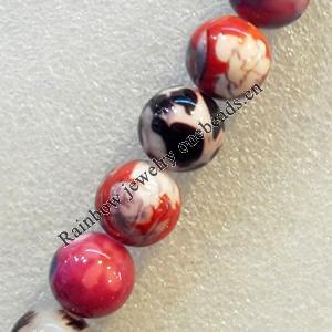 Shell Beads, Round, 16mm, Hole:Approx 1mm, Sold per 15.7-inch Strand