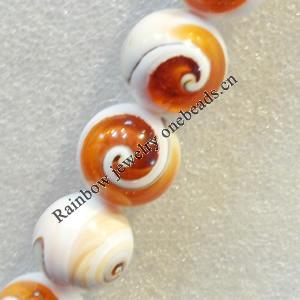 Shell Beads, Round, 16mm, Hole:Approx 1mm, Sold by KG