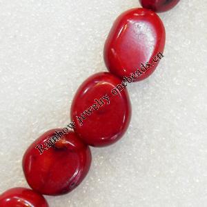 Corals Beads, Flat Oval, Approx:19x22mm, Hole:Approx 1mm, Sold by KG