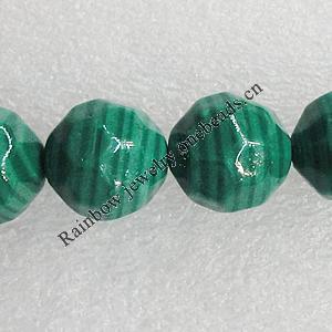 Natural Stone Beads, Faceted Round 12mm Hole:1mm, Sold per 16-inch Strand