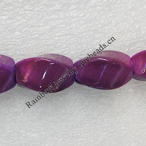 Natural Stone Beads, Twist Faceted Oval 20x12mm Hole:1mm, Sold per 16-inch Strand