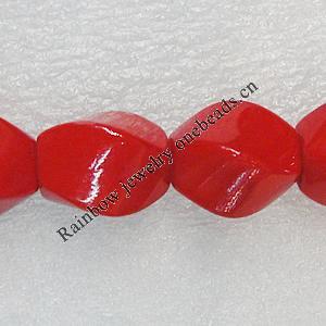 Natural Stone Beads, Twist Faceted Oval 20x15mm Hole:1mm, Sold per 16-inch Strand