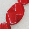 Natural Stone Beads, Flat Oval 30x20mm Hole:1mm, Sold per 16-inch Strand