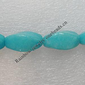 Natural Stone Beads, Twist Faceted Oval 18x9mm Hole:1mm, Sold per 16-inch Strand