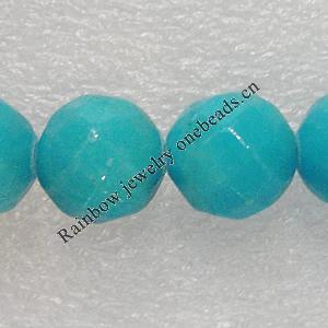 Natural Stone Beads, Faceted Round 14mm Hole:1mm, Sold per 16-inch Strand