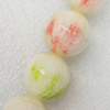 Mountain Jade Beads, Round 4mm Hole:1mm, Sold per 16-inch Strand