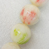 Mountain Jade Beads, Round 12mm Hole:1mm, Sold per 16-inch Strand