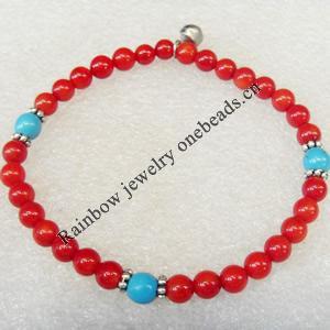 Corals Bracelet, width:5mm, Length Approx:7.1-inch, Sold by Strand