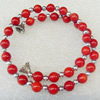 Corals Bracelet, width:6mm, Length Approx:7.1inch, Sold by Strand