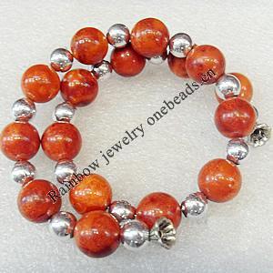 Corals Bracelet, width:12mm, Length Approx:7.1-inch, Sold by Strand