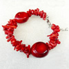 Corals Bracelet, width:20mm, Length Approx:7.1-inch, Sold by Strand