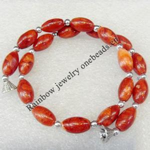 Corals Bracelet, width:8mm, Length Approx:7.1-inch, Sold by Strand
