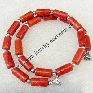 Corals Bracelet, width:6mm, Length Approx:7.1-inch, Sold by Strand