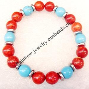 Corals Bracelet, width:10mm, Length Approx:7.1-inch, Sold by Strand