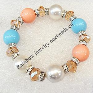 Shell Bracelet, width:14mm, Length Approx:7.1-inch, Sold by Strand