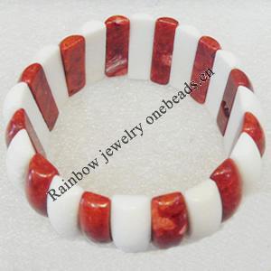 Corals Bracelet, width:26mm, Length Approx:7.1inch, Sold by Strand