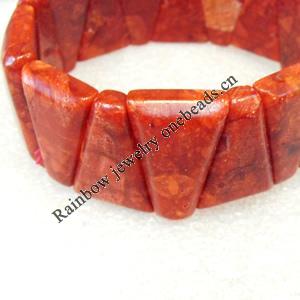 Corals Bracelet, width:25mm, Length Approx:7.1-inch, Sold by Strand