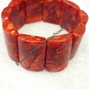 Corals Bracelet, width:30mm, Length Approx:7.1-inch, Sold by Strand