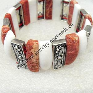 Corals Bracelet, width:26mm, Length Approx:7.1inch, Sold by Strand