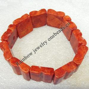 Corals Bracelet, width:17mm, Length Approx:7.1-inch, Sold by Strand