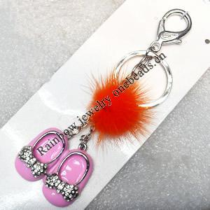 Zinc Alloy keyring Jewelry Chains, width:38mm, Length Approx:13cm, Sold by Dozen