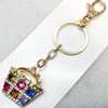 Zinc Alloy keyring Jewelry Chains, width:33mm, Length Approx:13cm, Sold by Dozen