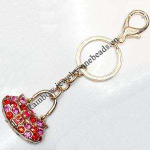 Zinc Alloy keyring Jewelry Chains, width:36mm, Length Approx:13cm, Sold by Dozen