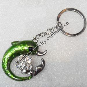 Zinc Alloy keyring Jewelry Chains, width:40mm, Length Approx:10cm, Sold by Dozen