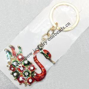 Zinc Alloy keyring Jewelry Chains, width:50mm, Length Approx:10cm, Sold by Dozen