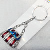 Zinc Alloy keyring Jewelry Chains, width:40mm, Length Approx:10.5cm, Sold by Dozen