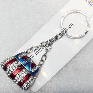 Zinc Alloy keyring Jewelry Chains, width:40mm, Length Approx:10.5cm, Sold by Dozen
