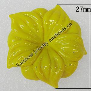 Handmade Lampwork Flower, 27x8mm Hole:1mm, Sold by PC
