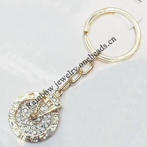Zinc Alloy keyring Jewelry Chains, width:26mm, Length Approx:9cm, Sold by Dozen