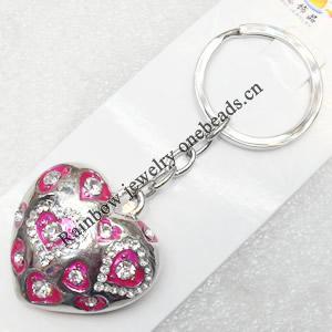 Zinc Alloy keyring Jewelry Chains, width:35mm, Length Approx:9cm, Sold by Dozen